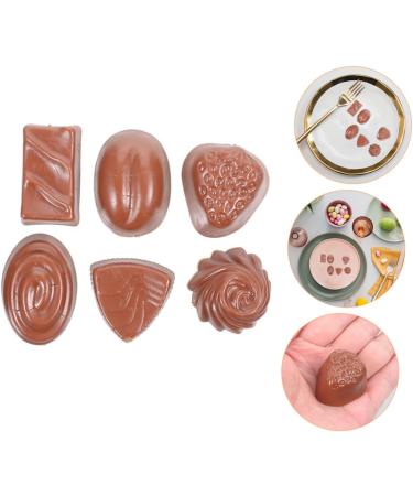 HOMSFOU 24 Pcs Simulation Chocolate Decorative Chocolate Decor Fake Candy Cake Decorating Fake Cookies Kids Bulk for Desserts Desktop Fake Chocolate Artificial Children's Products Pvc 3d Coffeex4pcs 3.9X2.8X1.8CMx4pcs - Buy Online on GoSupps.com