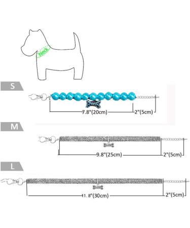 RayMinsino Adjustable Pearl Bone Pendant Necklace for Dogs & Cats - Small Pink/White Collar - Buy Online on GoSupps.com