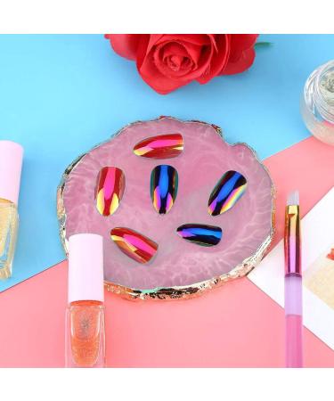Kalolary Resin Nail Art Palette | Pink Polish Holder & Drawing Color Palette for Manicure & Nail Art Painting - Gel Palette Tool - Buy Online on GoSupps.com