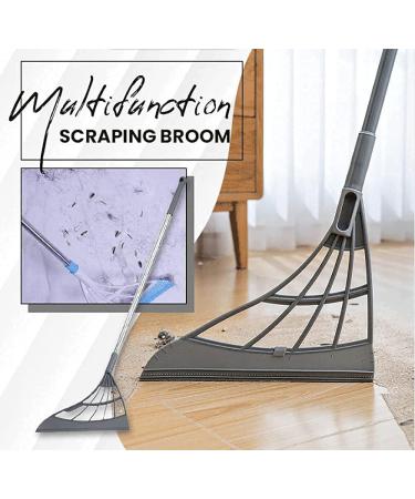 Multifunction Magic Broom 2-in-1 Sweeper Easily Dry The Floor Surface and Remove Dirt and Hair Adjustable Professional Squeegee for Tile Shower Floor (Gray) - Buy Online on GoSupps.com