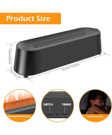 Essential Oil Diffuser Humidifier - Colorful Flame Aromatherapy Diffuser with Remote Control & Auto Shut-Off for Home & Office (Black - Buy Online on GoSupps.com