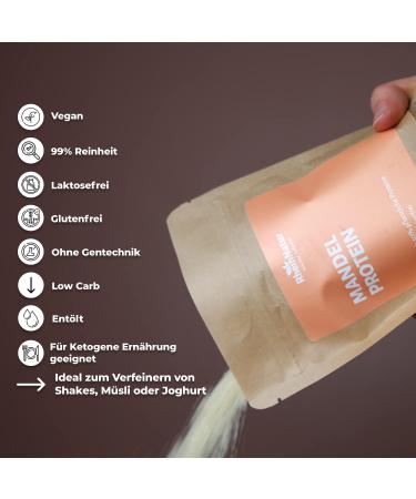 Rheinnatur Almond Protein Powder 500g - Vegan Lactose-Free Tasteless - Perfect for Cooking Baking & Shakes - Buy Online on GoSupps.com