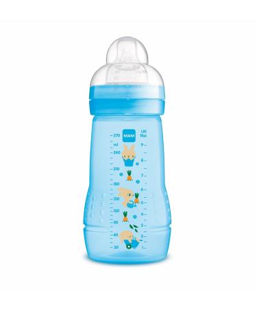 MAM Easy Active Baby Bottle A131 with Skinsofttm Ultra soft silicone teat for babies from 2 months sterilizable blue 270 ml