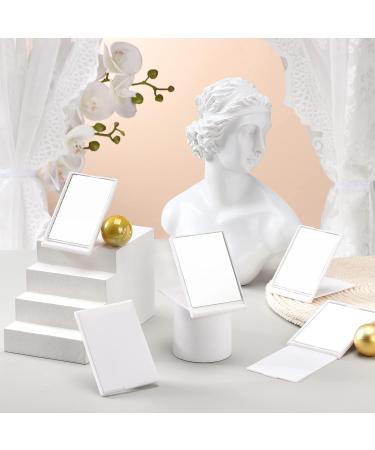 Queekay Small Makeup Folding Mirror - Portable 2 x 3 x 0.2'' Compact Vanity Mirror for Women/Girls - Travel Mirror (White) - Buy Online on GoSupps.com