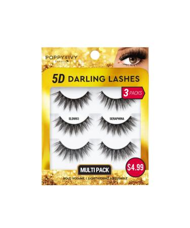 Poppy & Ivy 5D Darling Lashes - 3 Pairs (SERAPHINA) - Buy Online on GoSupps.com