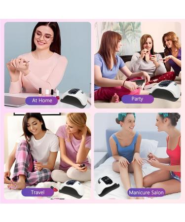 280W UV LED Nail Lamp - Professional Gel Nail Dryer with 66 Beads Fast Curing & Auto Sensor Portable Nail Art Tool for Fingernails & Toenails - Buy Online on GoSupps.com