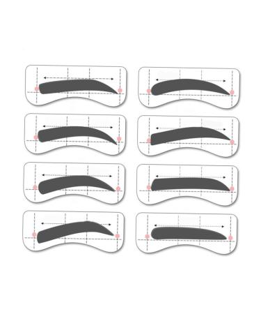 FRCOLOR 32 Pairs 8 Eyeshadow Stencil Kit Brow Stencils Eyebrow Card Eyebrow Stickers Eyebrow Trimming Tool