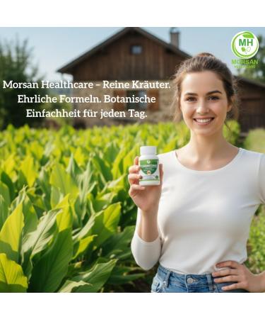  Morsan Healthcare Turmeric (Curcuma longa) Capsules | Pack of 60 x 500 mg Vegetarian Capsules | Natural Food Supplement | GMP Certified | Gluten-Free - Buy Online on GoSupps.com