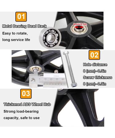 2pcs Wheelchair Wheels Replaceable Wheelchair Accessory Front Wheel 6in 7in 8in Grey Caster Wheel for Wheelchairs Rollators Walkers(7in/17cm) - Buy Online on GoSupps.com