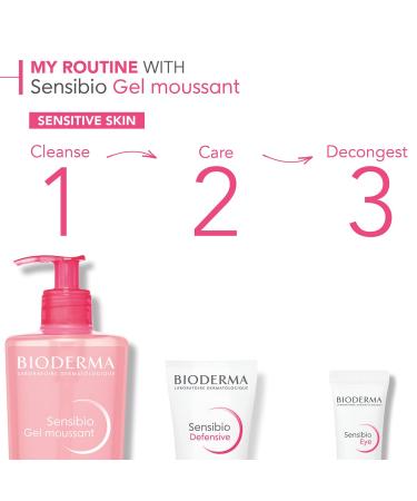 Bioderma Sensibio Foaming Gel 16.7 Fl Oz - Gentle Facial Cleanser & Makeup Remover for Sensitive Skin - Buy Online on GoSupps.com