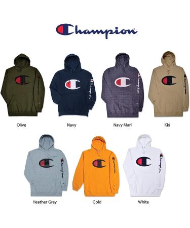 Champion Big and Tall Men's Oversized Pullover Fleece Sweatshirt 3X Heather Grey - Buy Online on GoSupps.com