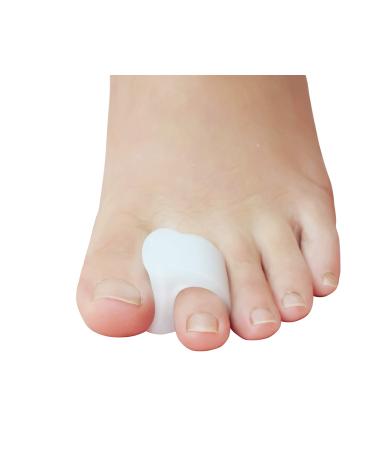 Menocady Pack of 12 Toe Separator Gel Toe Spacers Big Toe Spreaders Relieves Pain from Bunions and Overlapping Toes Corrector and Spacer (White)