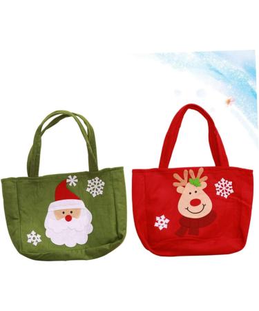 Abaodam 2pcs Claus Cloth Cookies Tote Delicate Christmas Santa Pouches Bags Aging Portable Elk Candy - Buy Online on GoSupps.com