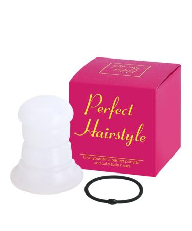 Ponytail Holders Ponytail Volume Enhancer Crystal Transparent Filled Hair Accessory Fashion Hair Bun Maker Magic Hair Styling Tool for Women Girls