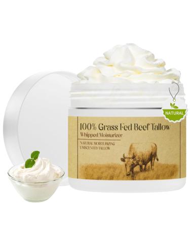 Beef Tallow for Skin Beef Tallow Grass-Fed Beef Tallow Unscented Beef Tallow Cream for Face and Body Lotion Natural Moisturizer for Skin Care 1.7 Ounce (Pack of 1)