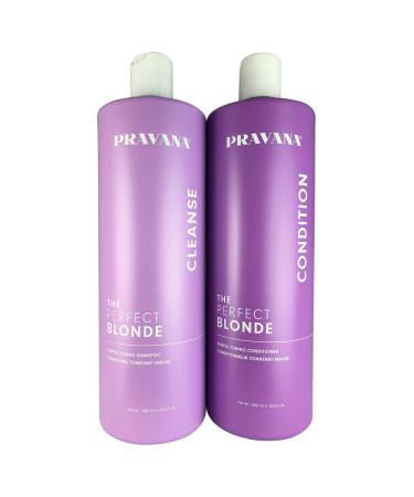 Pravana The Perfect Blonde Purple Toning Shampoo And Conditioner 33 Ounce