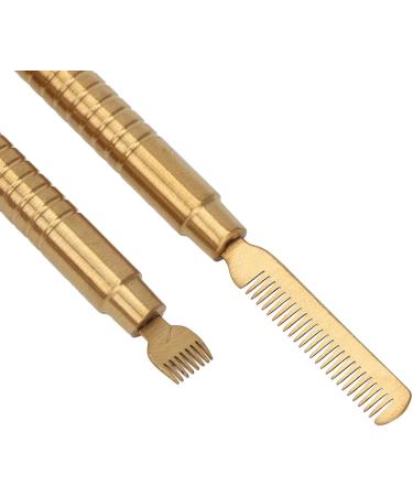 Eyelash Lift Separator Tool Comfortable Grip Tail Comb Metal Lash Lift Rods Stainless Steel for Beauty Salon (Gold) - Buy Online on GoSupps.com