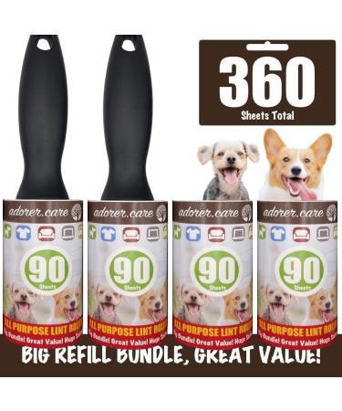 Buy Lint Rollers for Pet Hair - Sticky Lint Remover for Clothes Dog & Cat Hair 360 Sheets | International Shipping Available - Buy Online on GoSupps.com