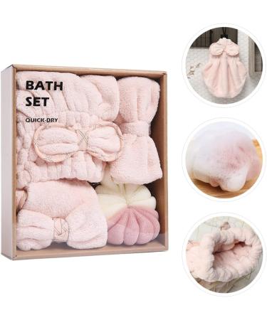 Healeved 2 Sets Dry Hair Towel Set Body Towel Body Wash Wipes Bathroom Supplies Body Sponge Pink Twisted Yarn 1 g (Pack of 1) Pinkx2pcs - Buy Online on GoSupps.com