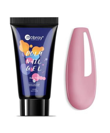 Mogray poly nails gel jelly pink 60 ml poly color extension nail gel starter set sakura pink builder acrylic gel nail gel for nails diy nail design set jelly 38