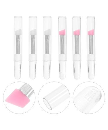 Silicone Eye Makeup Brush Set - 6pcs Eye Shadow & Lip Brushes with Caps | Premium Face Care Accessories - Buy Online on GoSupps.com