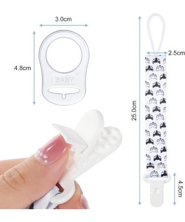 Aolso Silicone Dummy Clips Adapter 4pcs - Baby Pacifier Holder & Teething Toy Straps - Buy Online on GoSupps.com