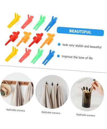 Alipis 48 PCS Villain Toothbrush Holder & Cable Hooks - Suction Cup Wall Organizer for Toothbrushes Chargers and Towels - PVC Suction Hooks for Easy Hanging - Buy Online on GoSupps.com
