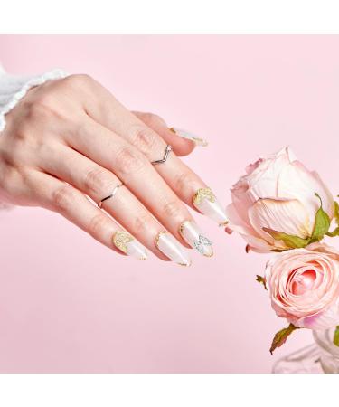 20 Pcs Butterfly Nail Stones | 3D Nail Art Decoration | Metal Nail Art Edelstones for Women & Girls | Handicraft Jewelry - Buy Online on GoSupps.com