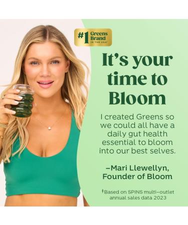 Bloom Nutrition Greens and Superfoods Powder for Digestive Health, Greens Powder, Digestive Enzymes, Probiotics, Spirulina, Chlorella for Bloating & Gut Support, Green Juice, 30 SVG, Strawberry Kiwi Strawberry Kiwi 30 Servi  - Buy Online on GoSupps.com
