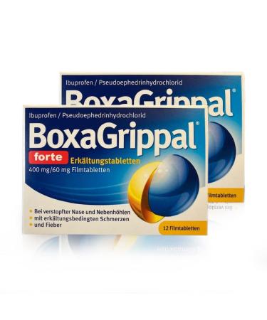 BoxaGrippal forte cold tablets value pack 2x12 film-coated tablets