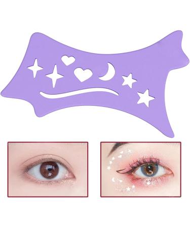 Winged Eyeliners Tool - Soft Flexible Eyeliners Stencils | Precision Beveled Design Eye Liners Reusable Cleaning Cloths for Women Purple - Buy Online on GoSupps.com