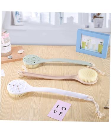 Healeved Body Shower Brush - White Handle Bathing Massage Tool - Buy Online on GoSupps.com