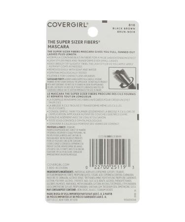 CoverGirl Super Sizer Fibers Mascara Black Brown .35 fl. oz. (2 Pack) - Buy Online on GoSupps.com