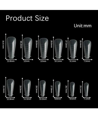 VNJAOI 120 POLL POLY BREATING GEL - Dual Nail Shapes & Skala Builder Coffin Nails for Gel Manicure | Nail Art Design Salon & DIY at Home | Ballet Dual Nail Forms Set Mold-8 - Buy Online on GoSupps.com