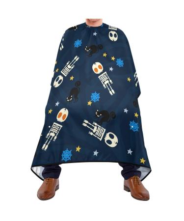 Waterproof Barber Cape -skull and star pattern Cheetah Haircut Bib for Men Unisex Hair Cutting Cape(8rp1a)