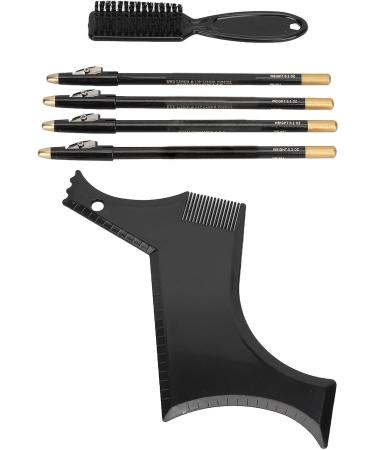 Cryfokt Kit de Pochoirs Fa onneur de Barbe pour un Contour Parfait et une Coupe Automatique pour les Hommes l gants en D placement Mat riau ABS (BLACK) - Buy Online on GoSupps.com
