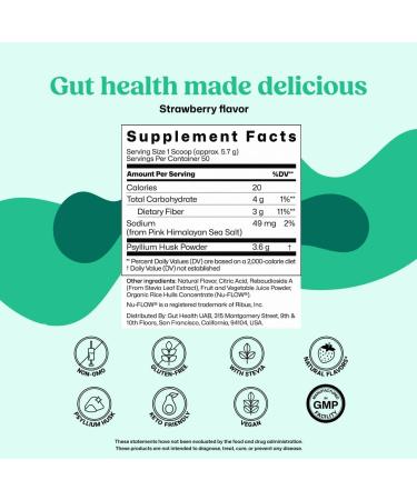 ColonBroom Psyllium Husk Powder - Colon Cleanse for Bloating Relief & Gut Health - Fiber Powder Drink - Easy to Mix - Vegan, Gluten Free, Non-GMO - Strawberry (100 Servings) 10.05 Ounce (Pack of 2) - Buy Online on GoSupps.com