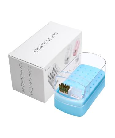 2 in 1 Nail Drill Bits Holder Nail Drill Bits Cleaning Brush Case 30 Holes Nail Art Drill Bits Stand Display Storage Box Nail Drill Bit Organizer Foot Care Home Use