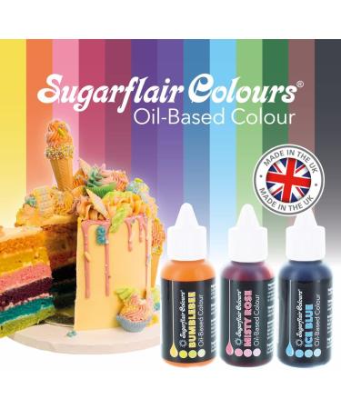Sugarflair Sapphire Oil Based Food Colouring - 30ml Highly Concentrated Edible Blue Color for High Fat Foods & Chocolate - Buy Online on GoSupps.com