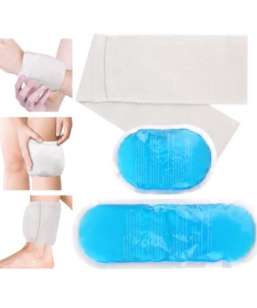 Hilph K hlpads reusable gel with Velcro fastener heat and cold therapy cooling pillows cooling packs multifunctional cold packing gel ice cream bag of sports injuries for wrist knee ankle a large and a small one