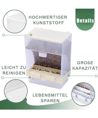 Komunj Transparent Food Spender for Budgies Canaries & Finches - Ideal Food Container for Parenting and Seeds - Buy Online on GoSupps.com