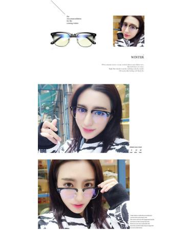 SERONI Semi-Rim TR90 Blue Light Blocking Glasses for Men & Women - UV Protection Computer & Reading Eyewear 51mm - Buy Online on GoSupps.com