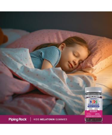 Piping Rock Kids Melatonin Gummy 1mg | 40 Gummies | Cherry Flavor | Vegan Non-GMO Gluten Free Supplement - Buy Online on GoSupps.com
