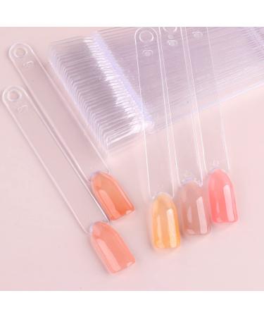 Nail Color Swatch Sticks with Ring | 150pcs Ballerina Square Stiletto Clear Nail Tips for Display & Practice | Nail Salon Supplies - Buy Online on GoSupps.com