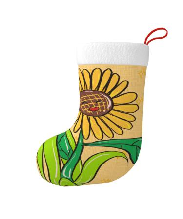 YYHHAOFA Sunflower Seeds and Sunflowers Prints Christmas Decorative Stockings : Soft Light and Tactile Suitable for Christmas Holiday Party