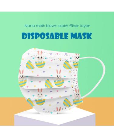 SDFRK 10-Piece Adult Fabric Masks - One-Way Mouth Protection with Easter Print & 3-Layer Cartoon Motif Scarf - Ideal for Men & Women - Buy Online on GoSupps.com
