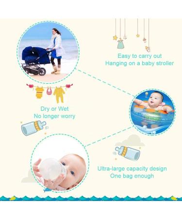 Fdit Large Hanging Wet/Dry Bucket Bag for Cloth Nappy Inserts - Reusable White | Waterproof Zippers | Nappy Laundry Solution - Buy Online on GoSupps.com