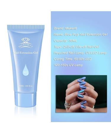 Makartt Baby Blue Poly Nail Gel 30ML - Trendy Nail Extension Builder for DIY Nail Art Design at Home - Buy Online on GoSupps.com