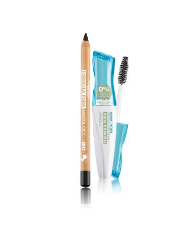 DEBORAH Deborah Milano - Pure Formula Organic Eye Makeup Set Black No. 1 and Aqua Wash Pure Formula Mascara Quick Tear Black 12 ml
