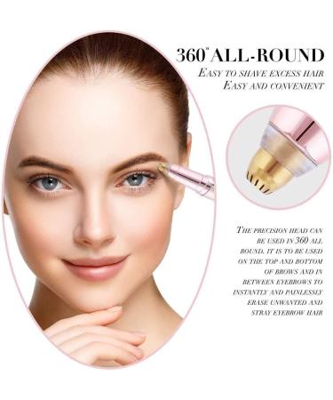 Rechargeable Eyebrow and Nose Hair Removal Trimmer with Light - Painless and Portable for Women and Men - Buy Online on GoSupps.com